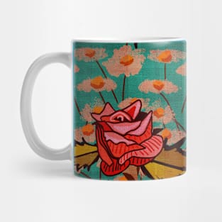 Psychedelic rose garden Mug